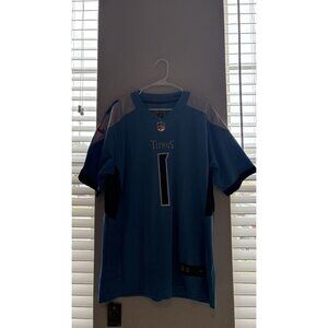 Cam Ward Tennessee Titans Jersey #1 Light Blue Nike Drifit Size Large